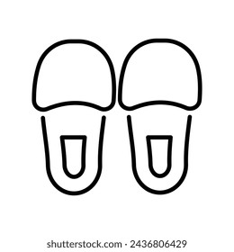 slippers icon with white background vector stock illustration