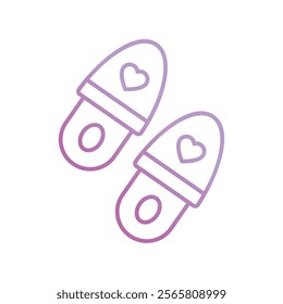 slippers icon with white background vector stock illustration