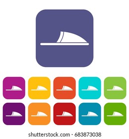 Slippers icons set