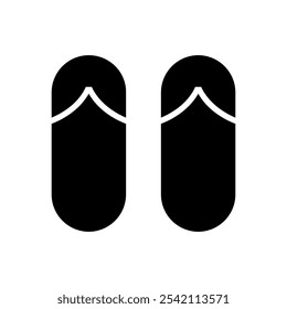 Slippers illustrated on a background
