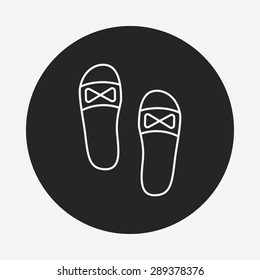 Slippers line icon