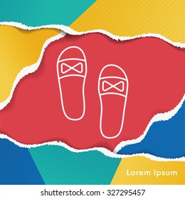 Slippers line icon