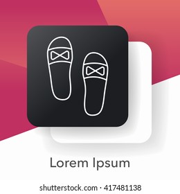 Slippers line icon