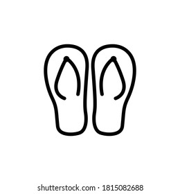 Slippers line icon. Design template vector