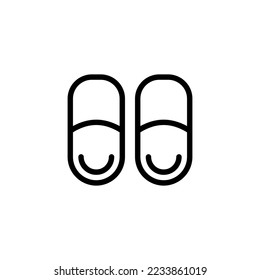 Slippers line icon vector design