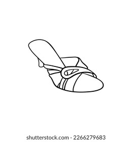 Slippers line simple illustration design