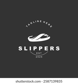 Slippers Logo creative Design vintage Concept Illustration Symbol Icon
