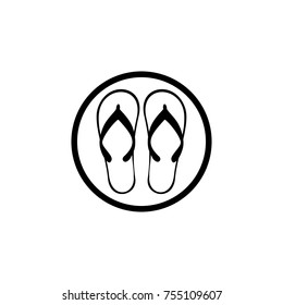 slippers logo vector