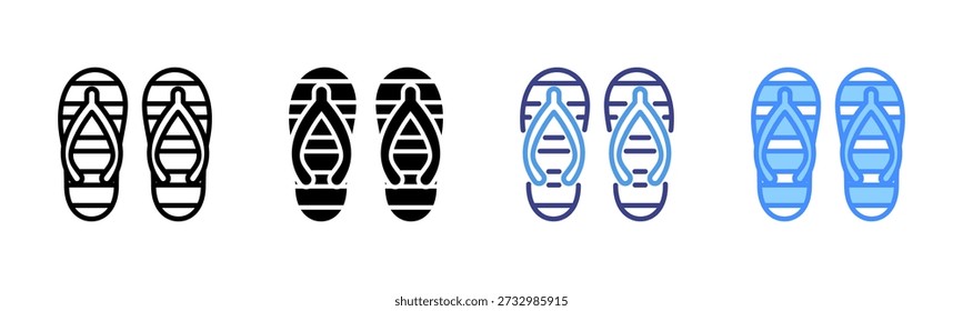 Set de iconos de estilo múltiple de zapatillas