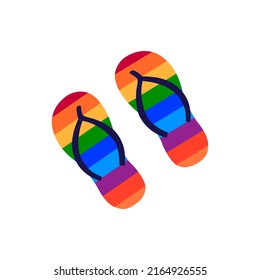 Slippers on a white background. Vector illustration