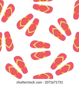 zapatillas con motivos blancos sin costura, zapatos de playa. fondo vectorial