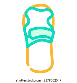 slippers for outdoor walking color icon vector. slippers for outdoor walking sign. isolated symbol illustration