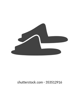 Slippers, pair, home icon vector image. Can also be used for objects. Suitable for web apps, mobile apps and print media.