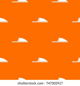 Slippers pattern repeat seamless in orange color for any design. Vector geometric illustration