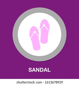 slippers, sandal or flip flop illustration isolated - summer vacation. travel holiday icon