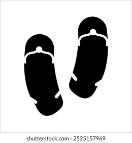 Slippers sandals flip flop icon (vector illustration)