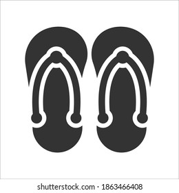 Slippers, sandals icon, vector graphics