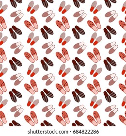 slippers. Seamless pattern with shoes