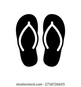 Slippers silhouette vector flat illustration design.