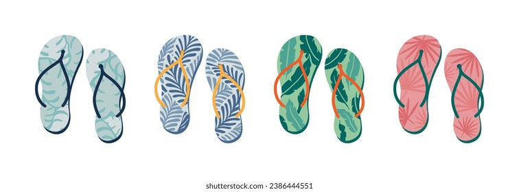 Slippers vector. flip flops vector logo