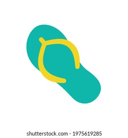 Slippers vector Helps to relax in summer Beach trip concept.