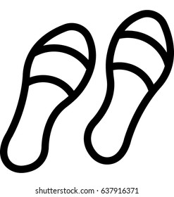 Slippers Vector Icon