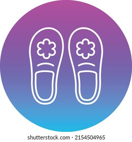 Slippers vector icon. Can be used for printing, mobile and web applications.
