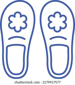 Slippers vector icon. Can be used for printing, mobile and web applications.
