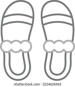 Slippers vector icon. Can be used for printing, mobile and web applications.