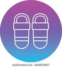 Slippers vector icon. Can be used for printing, mobile and web applications.