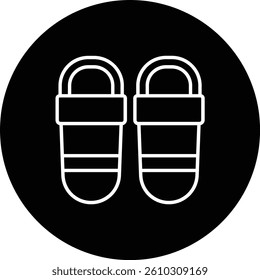 Slippers vector icon. Can be used for printing, mobile and web applications.