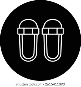 Slippers vector icon. Can be used for printing, mobile and web applications.