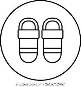 Slippers vector icon. Can be used for printing, mobile and web applications.