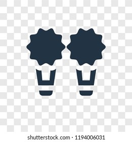 Slippers vector icon isolated on transparent background, Slippers transparency logo concept