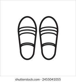 slippers vector icon line template