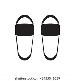 slippers vector icon line template