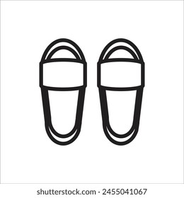 slippers vector icon line template