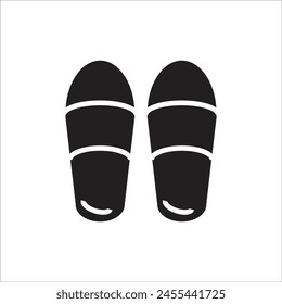 slippers vector icon line template