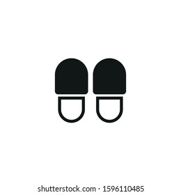 slippers vector icon on white background