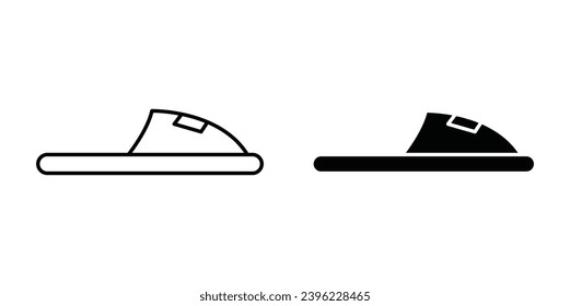 Juego de iconos vectoriales de las zapatillas. ilustración vectorial