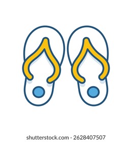 Slippers Vector icon stock illustration