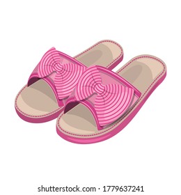 Slippers vector icon.Cartoon vector icon isolated on white background slippers.