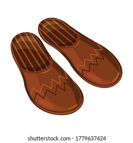 Icono vectorial de las zapatillas.Icono vectorial de dibujos animados aislado en las zapatillas de fondo blanco.