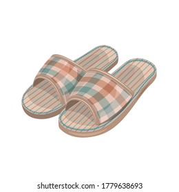 Slippers vector icon.Cartoon vector icon isolated on white background slippers.