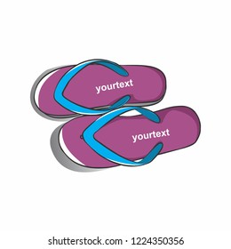 slippers vector logo illustration