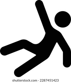 slippery accident fall slip falling Glyph