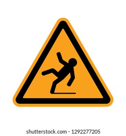 Slippery Caution Icon Vector Illustration Sign & Symbol. Slippery Caution Icon Vector Illustration Sign & Symbol.