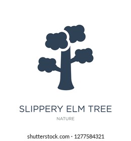 slippery elm tree icon vector on white background, slippery elm tree trendy filled icons from Nature collection, slippery elm tree vector illustration