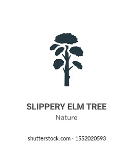 Slippery elm tree vector icon on white background. Flat vector slippery elm tree icon symbol sign from modern nature collection for mobile concept and web apps design.