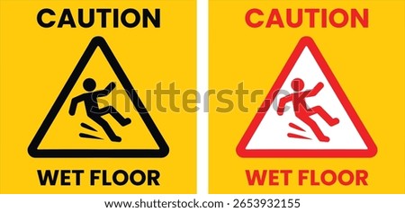 Slippery Floor Caution Sign – Cleaning Zone Safety Icon
